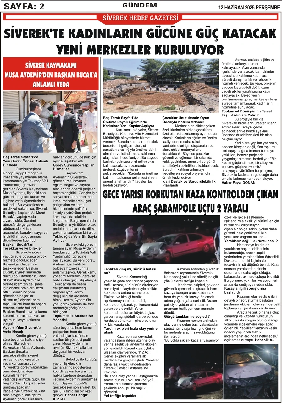 12.06.2025 Tarihli Gazetemiz