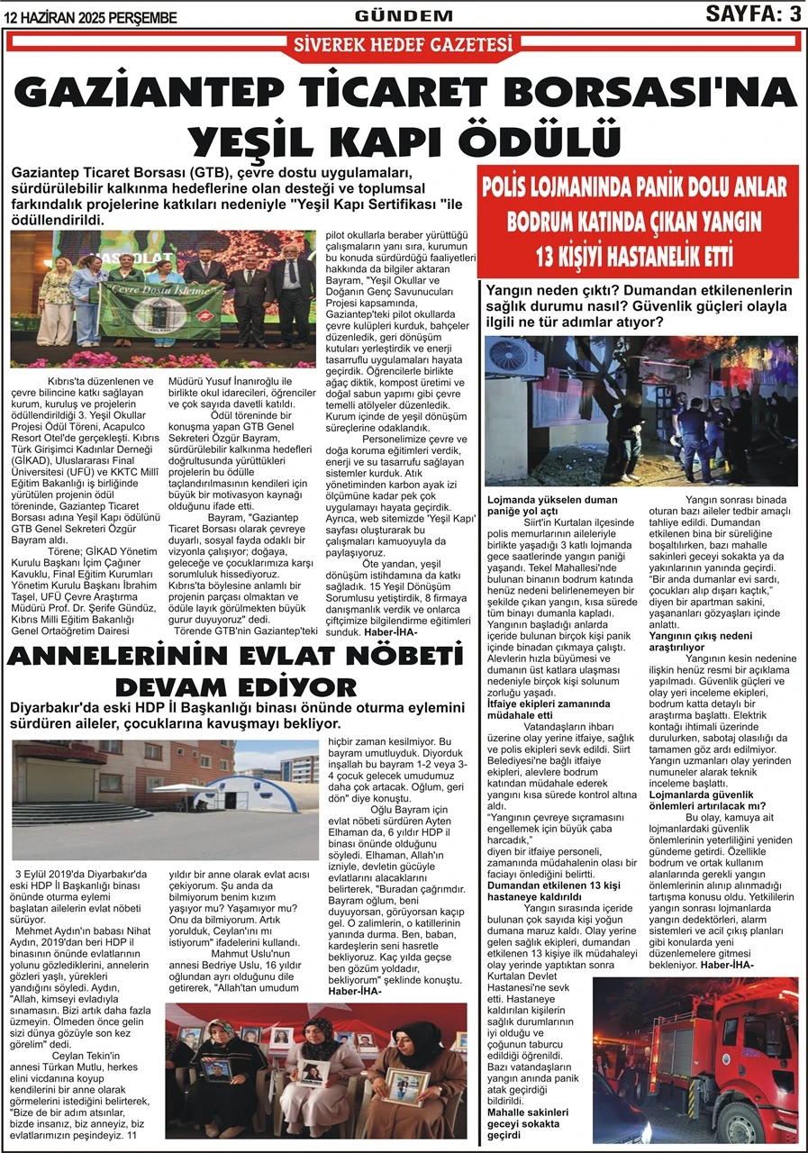 12.06.2025 Tarihli Gazetemiz