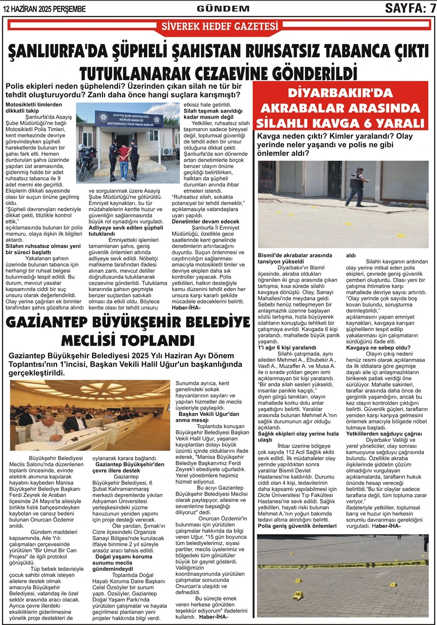 12.06.2025 Tarihli Gazetemiz
