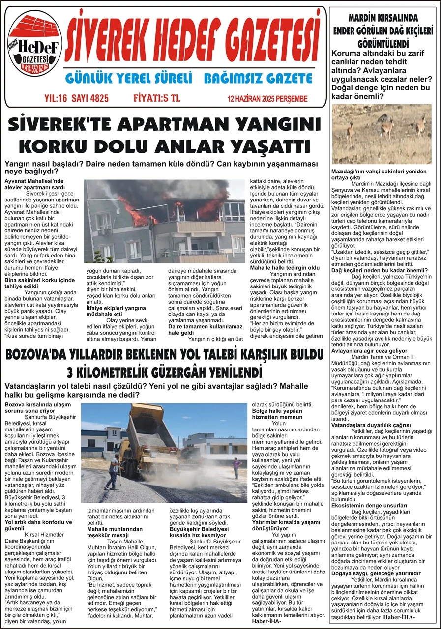 12.06.2025 Tarihli Gazetemiz