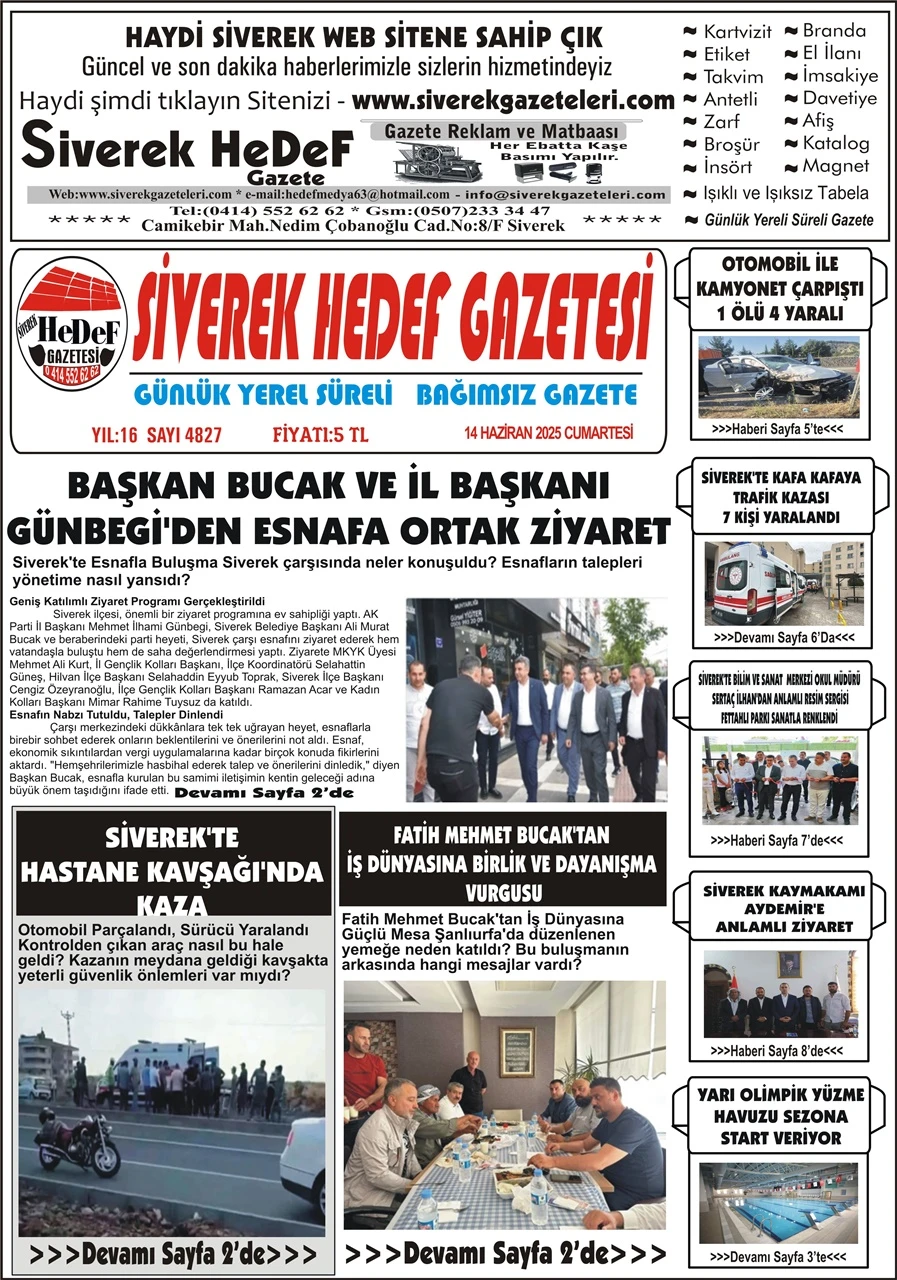 14.06.2025 Tarihli Gazetemiz