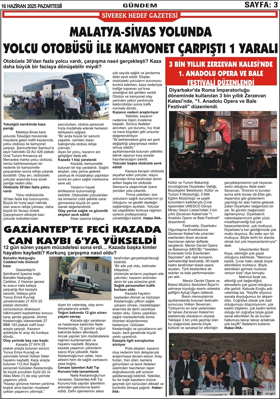 16.06.2025 Tarihli Gazetemiz