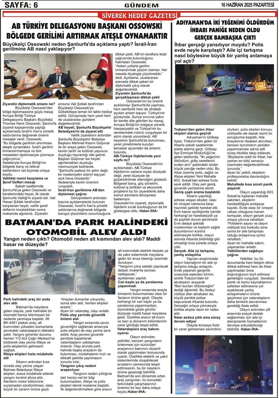 16.06.2025 Tarihli Gazetemiz