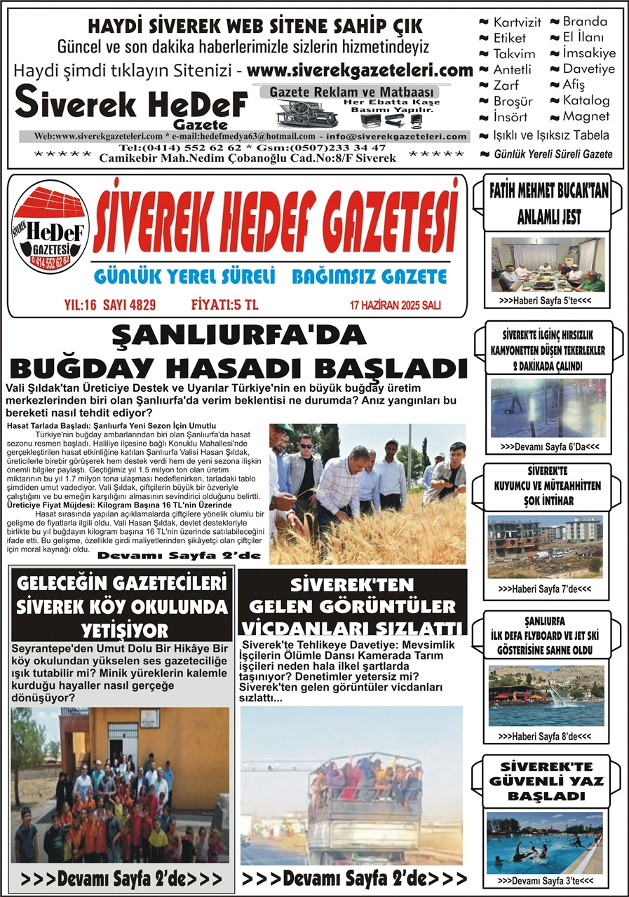 17.06.2025 Tarihli Gazetemiz