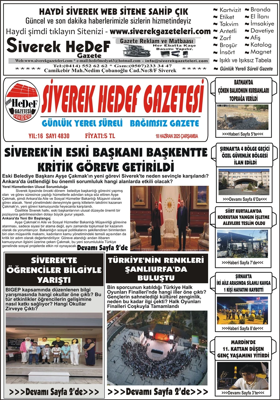 18.06.2025 Tarihli Gazetemiz