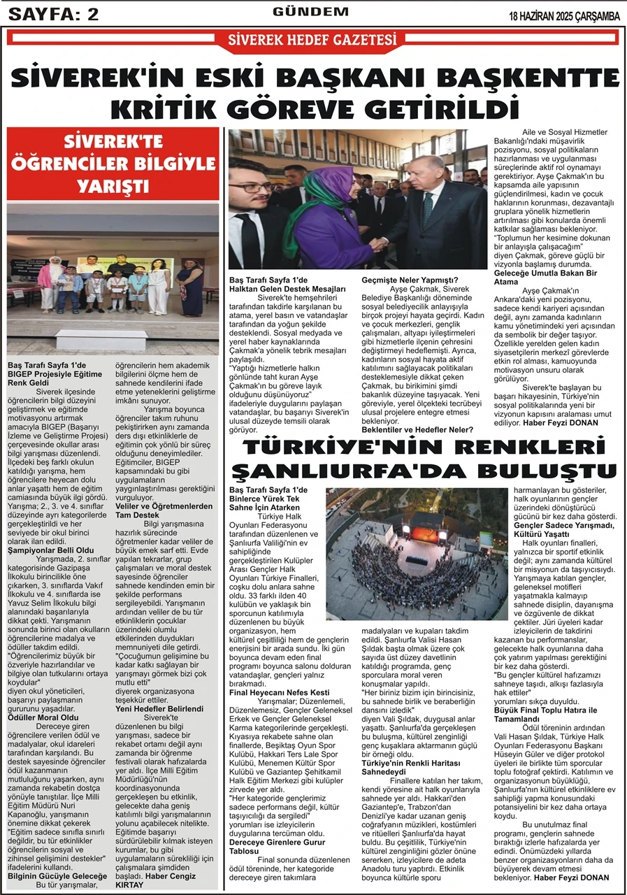 18.06.2025 Tarihli Gazetemiz