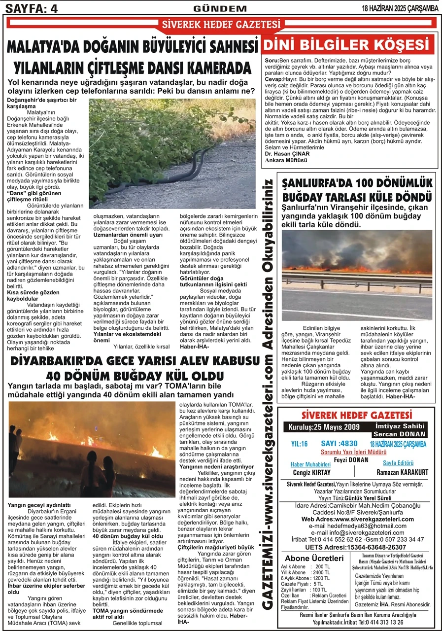 18.06.2025 Tarihli Gazetemiz