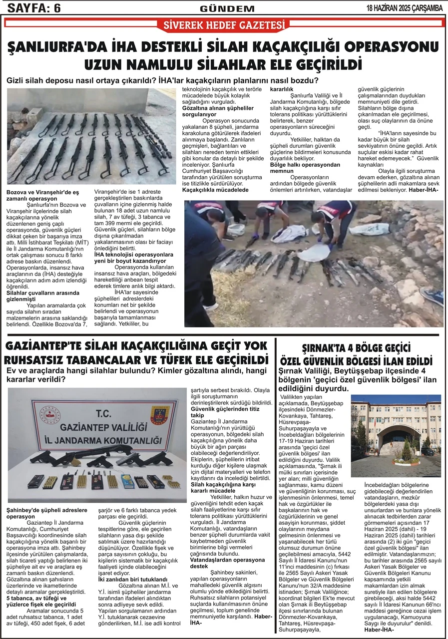 18.06.2025 Tarihli Gazetemiz