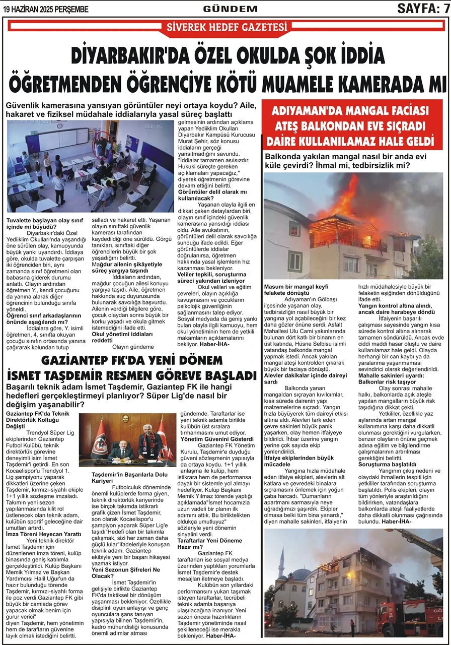 19.06.2025 Tarihli Gazetemiz