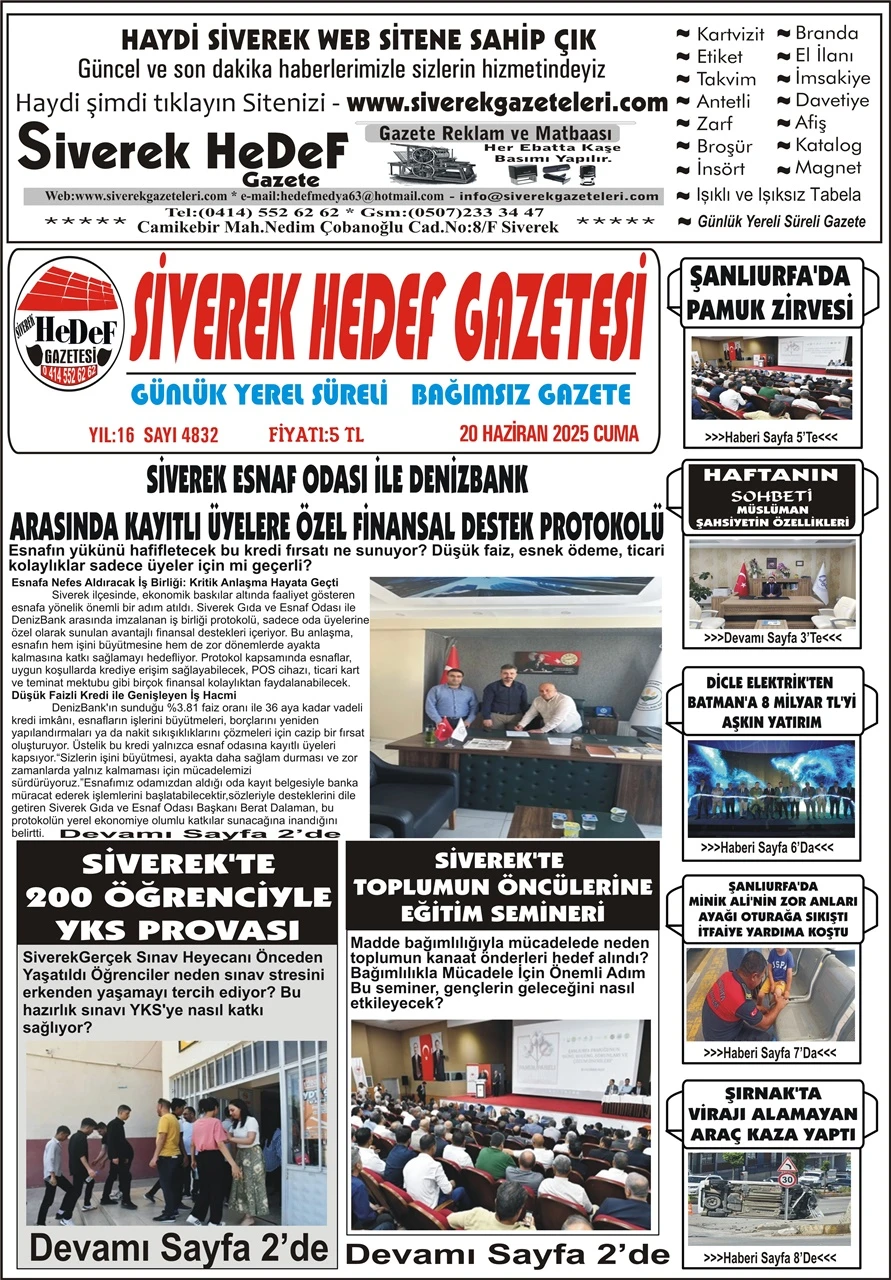 20.06.2025 Tarihli Gazetemiz