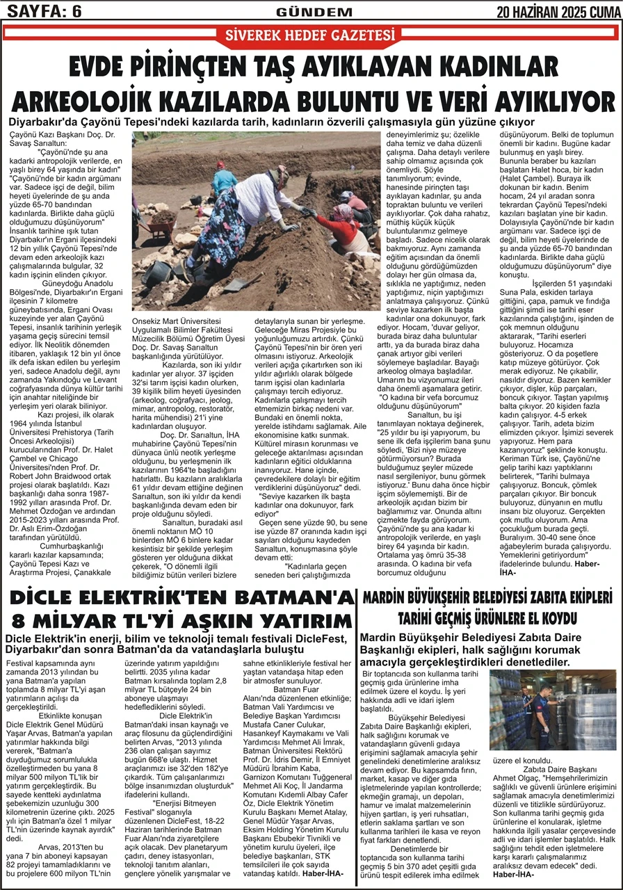 20.06.2025 Tarihli Gazetemiz