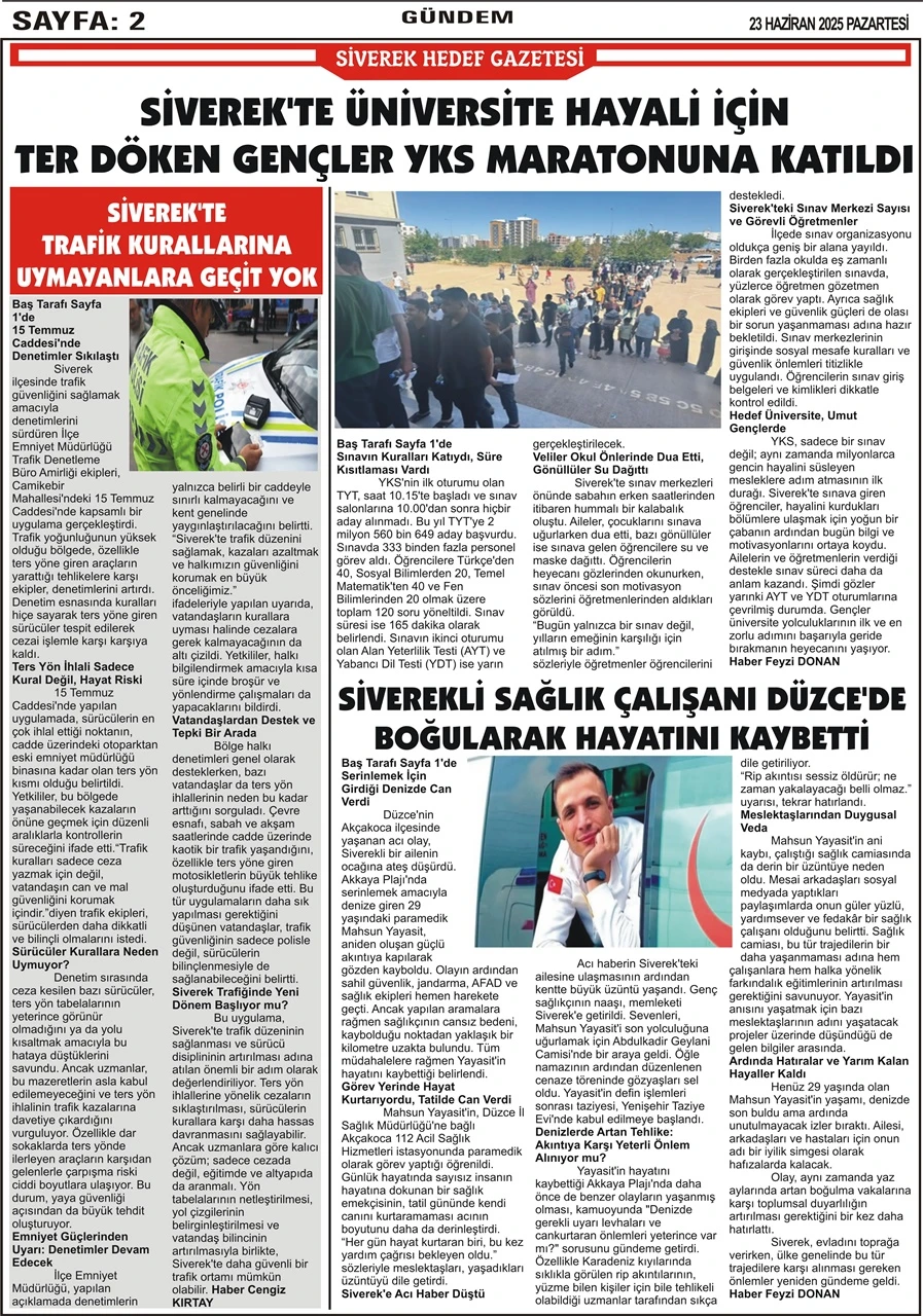 23.06.2025 Tarihli Gazetemiz
