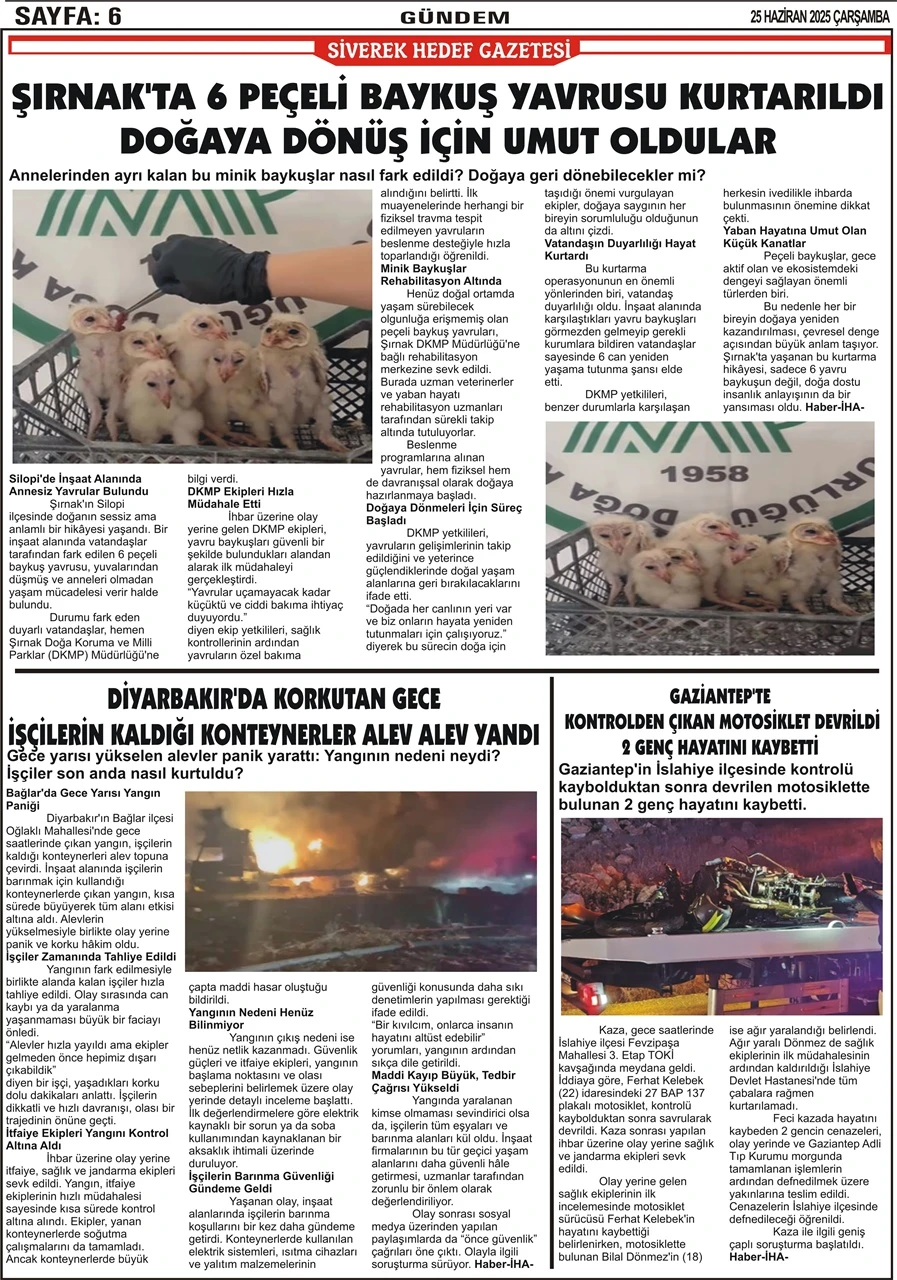 25.06.2025 Tarihli Gazetemiz