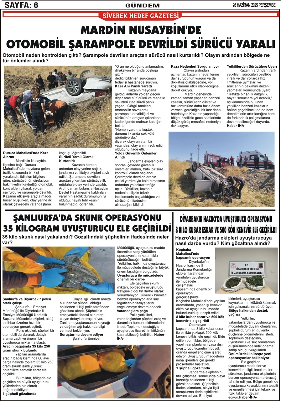 26.06.2025 Tarihli Gazetemiz