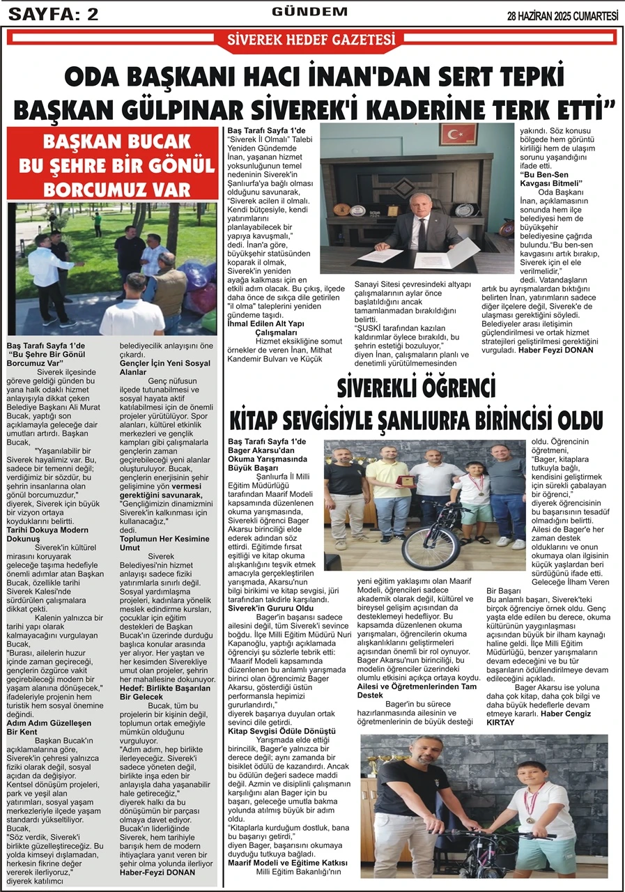 28.06.2025 Tarihli Gazetemiz