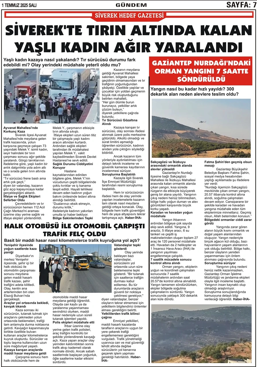 1.07.2025 Tarihli Gazetemiz