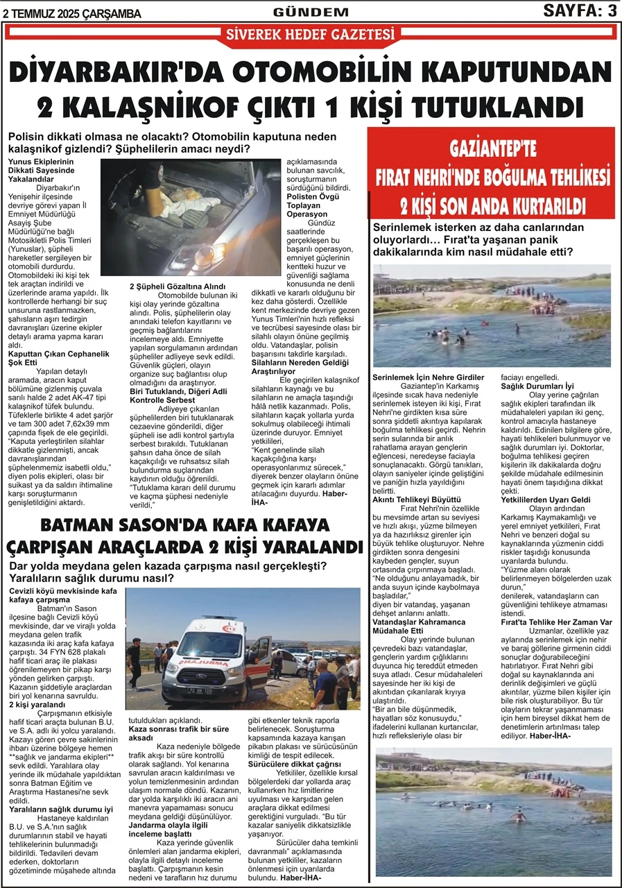 2.07.2025 Tarihli Gaztemiz