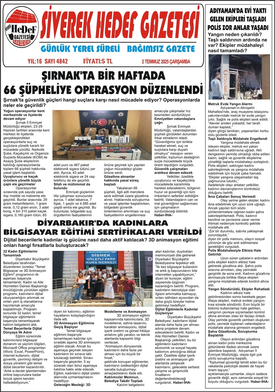 2.07.2025 Tarihli Gaztemiz