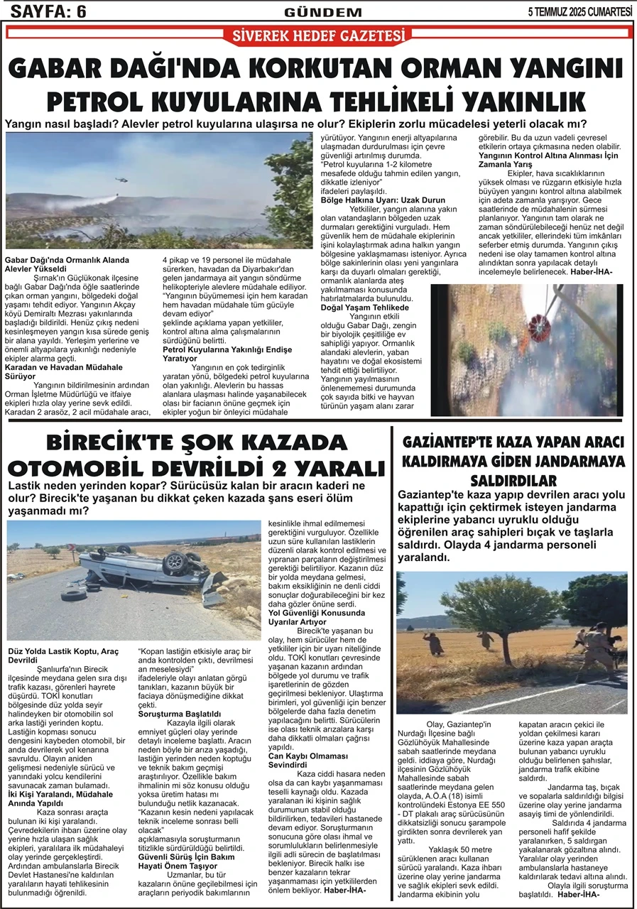 5.07.2025 Tarihli Gazetemiz
