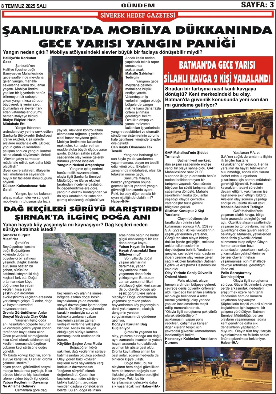 8.07.2025 Tarihli Gazetemiz