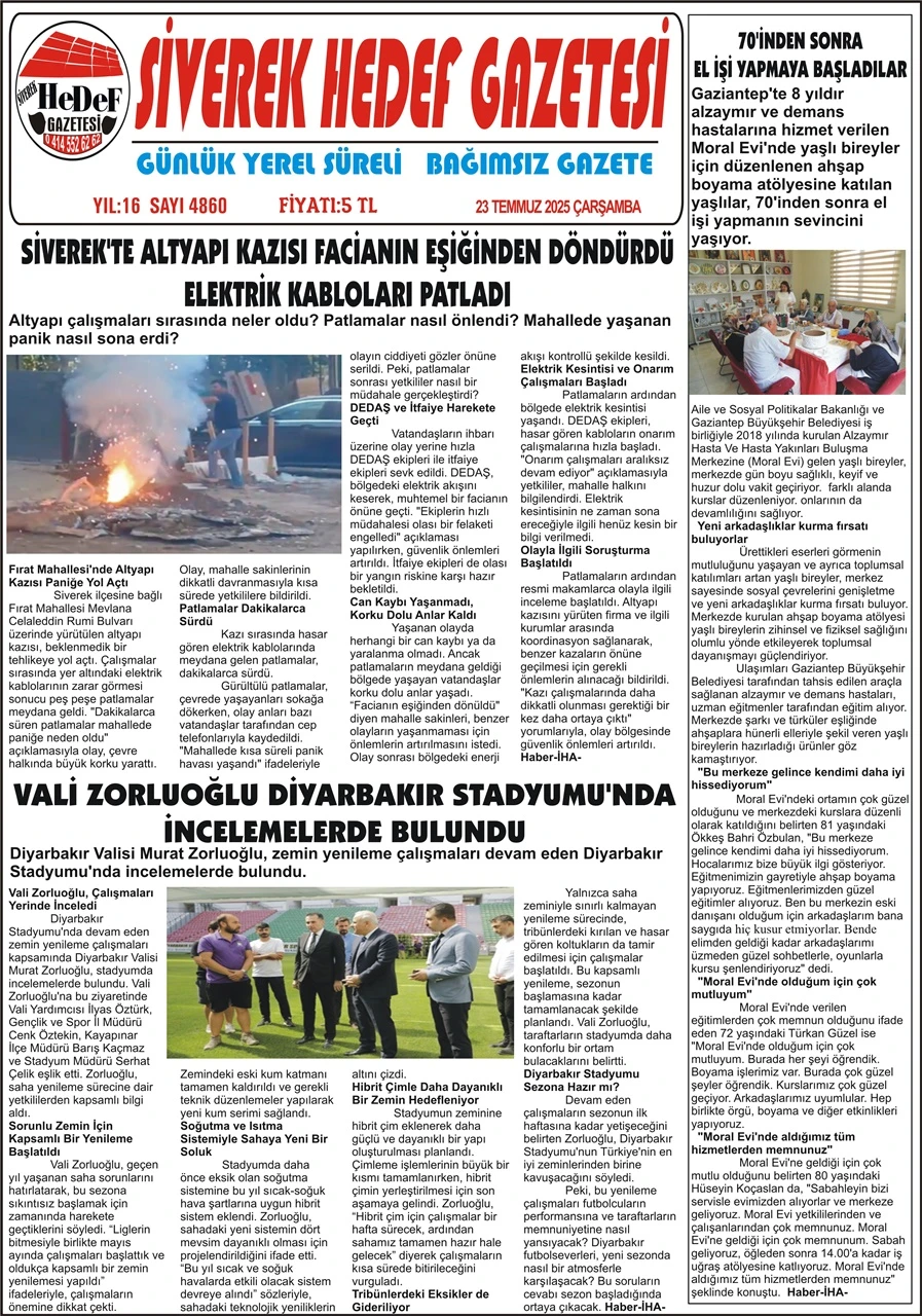 23.07.2025 Tarihli Gazetemiz