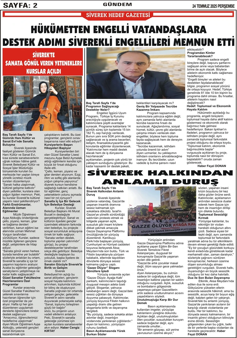 24.07.2025 Tarihli Gazetemiz