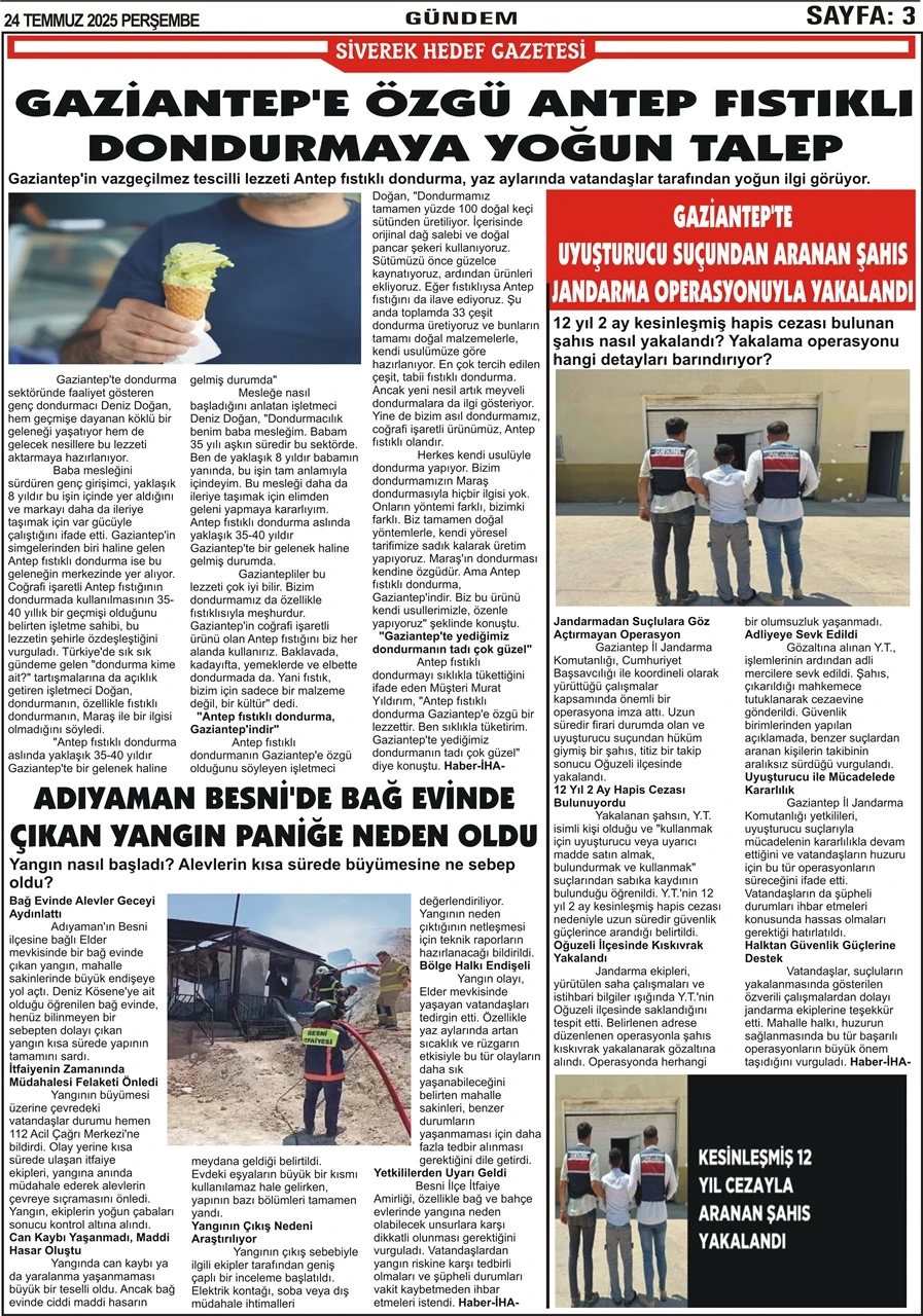 24.07.2025 Tarihli Gazetemiz