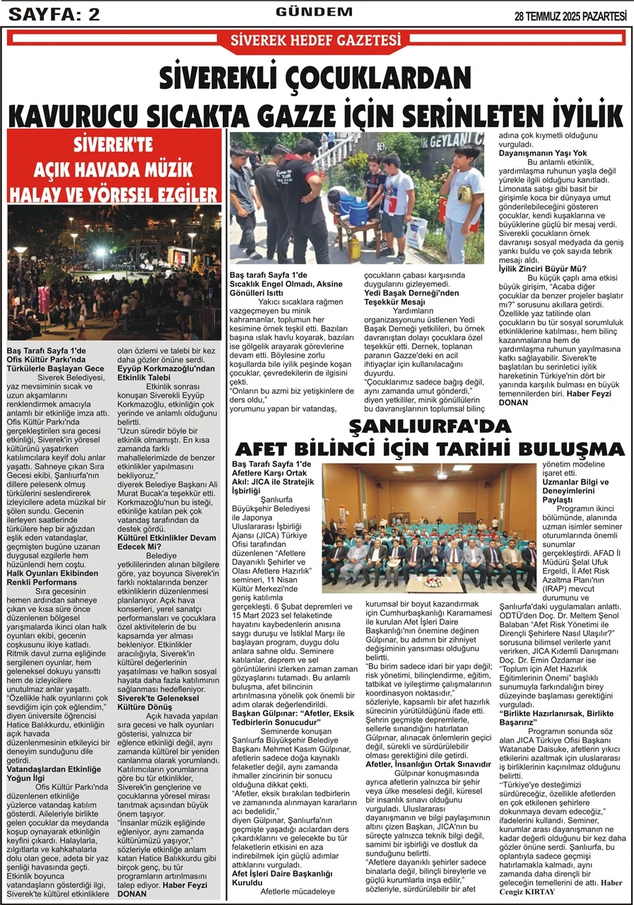 28.07.2025 Tarihli Gazetemiz
