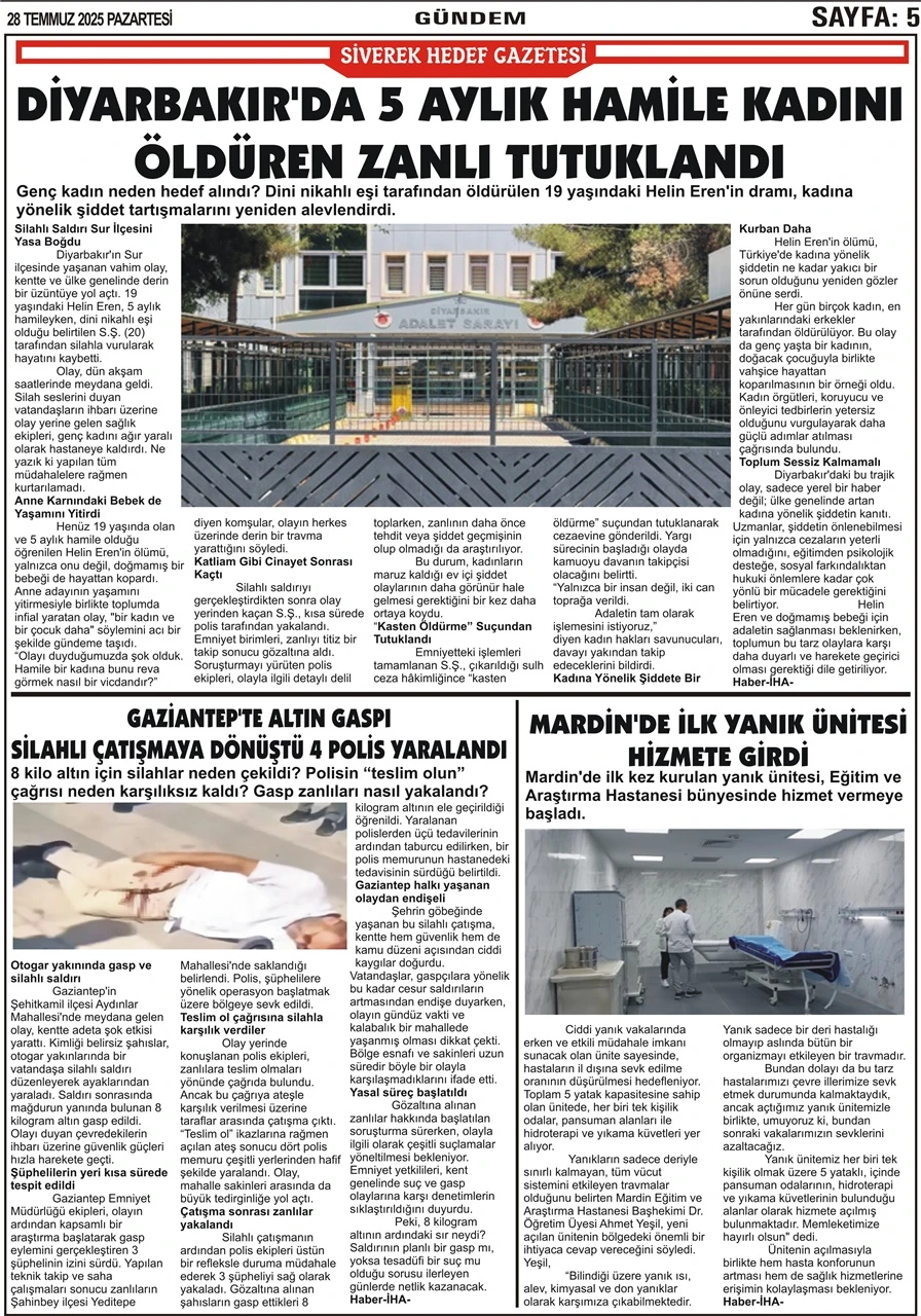 28.07.2025 Tarihli Gazetemiz
