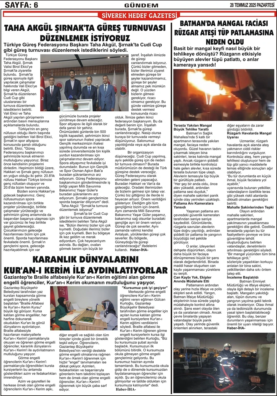 28.07.2025 Tarihli Gazetemiz