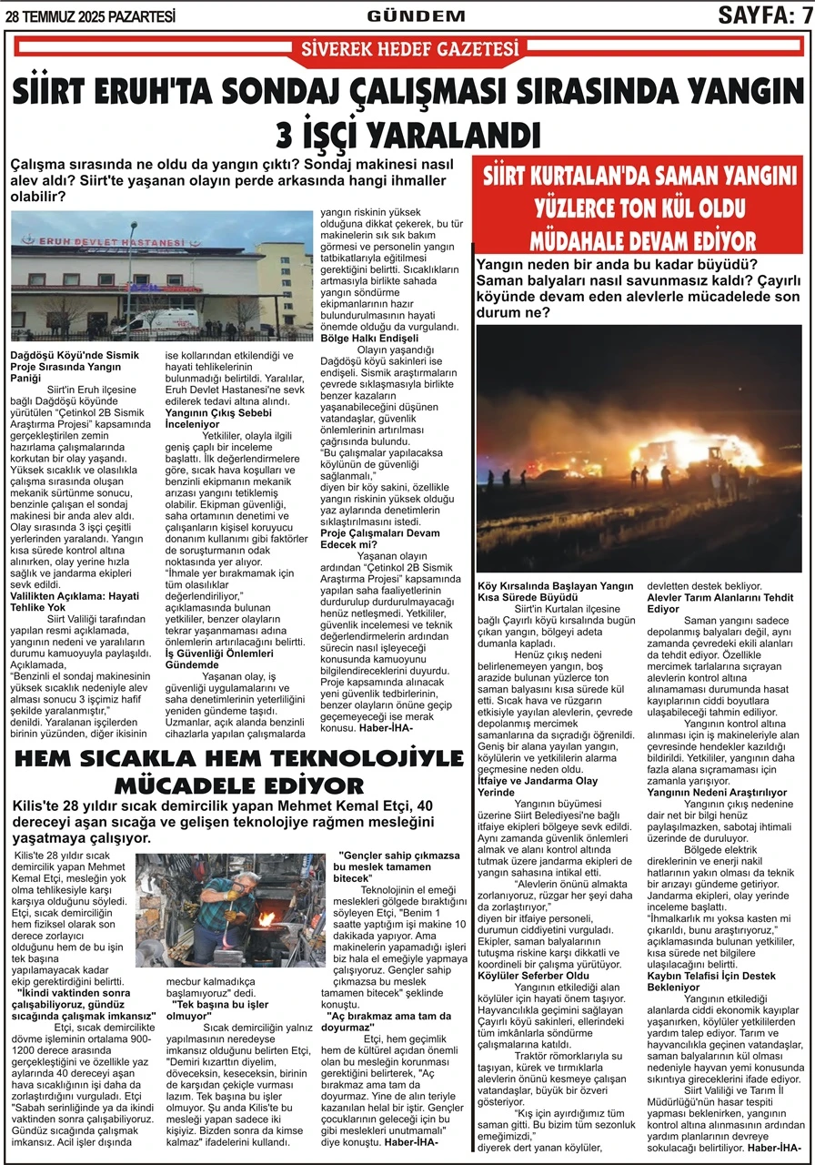 28.07.2025 Tarihli Gazetemiz