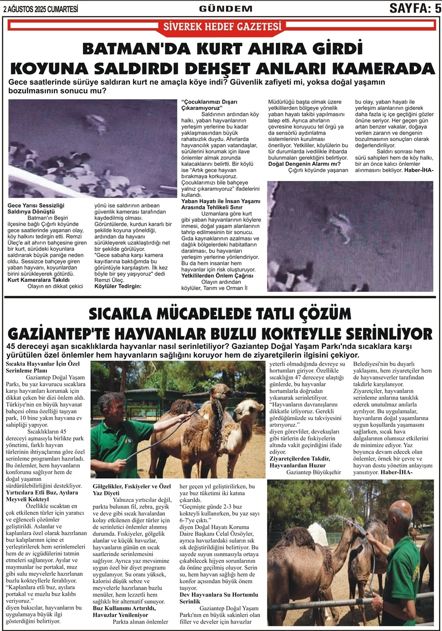 2.08.2025 Tarihli Gazetemiz