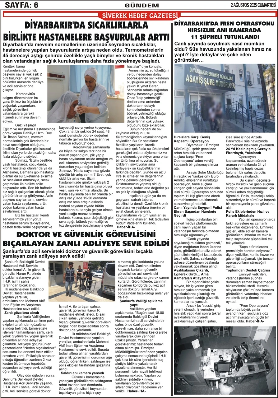 2.08.2025 Tarihli Gazetemiz