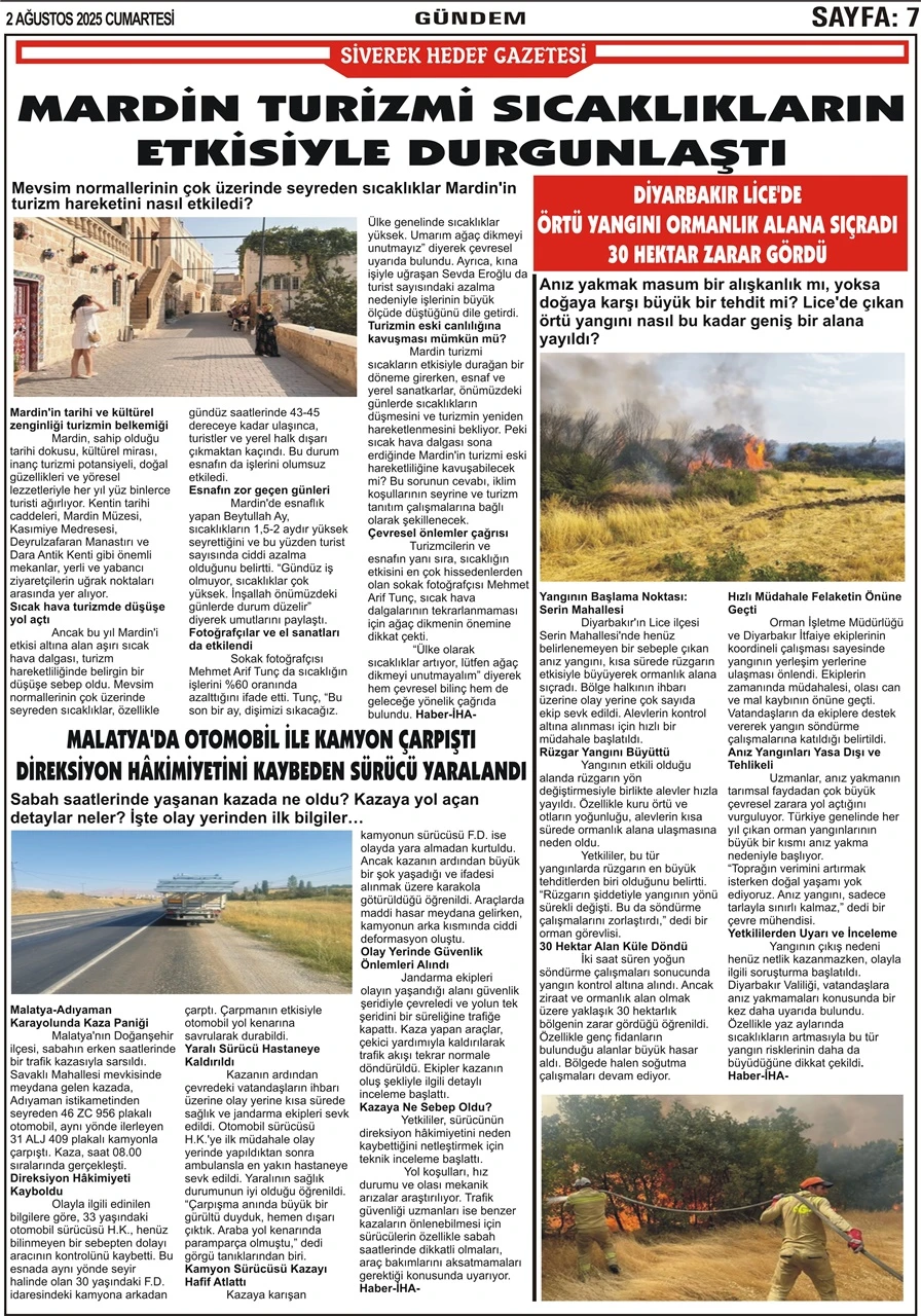2.08.2025 Tarihli Gazetemiz