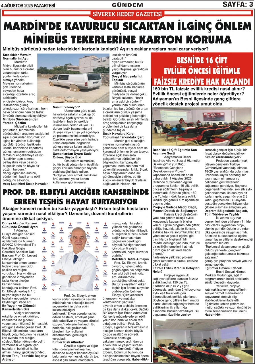 4.08.2025 Tarihli Gazetemiz