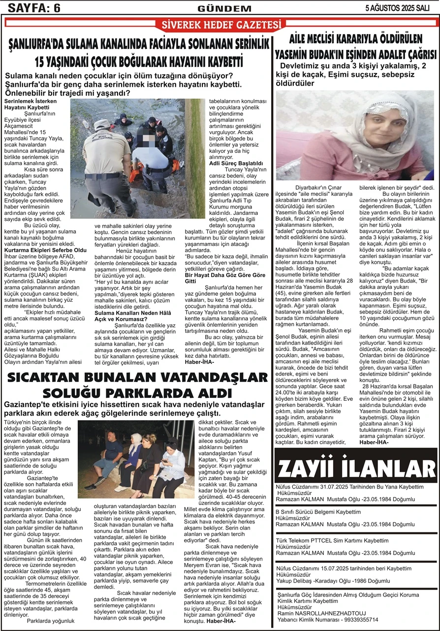 5.08.2025 Tarihli Gazetemiz