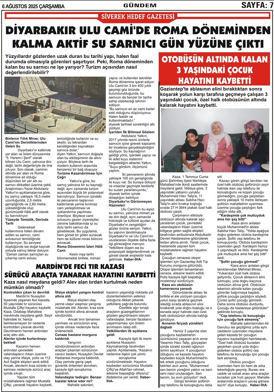 6.08.2025 Tarihli Gazetemiz