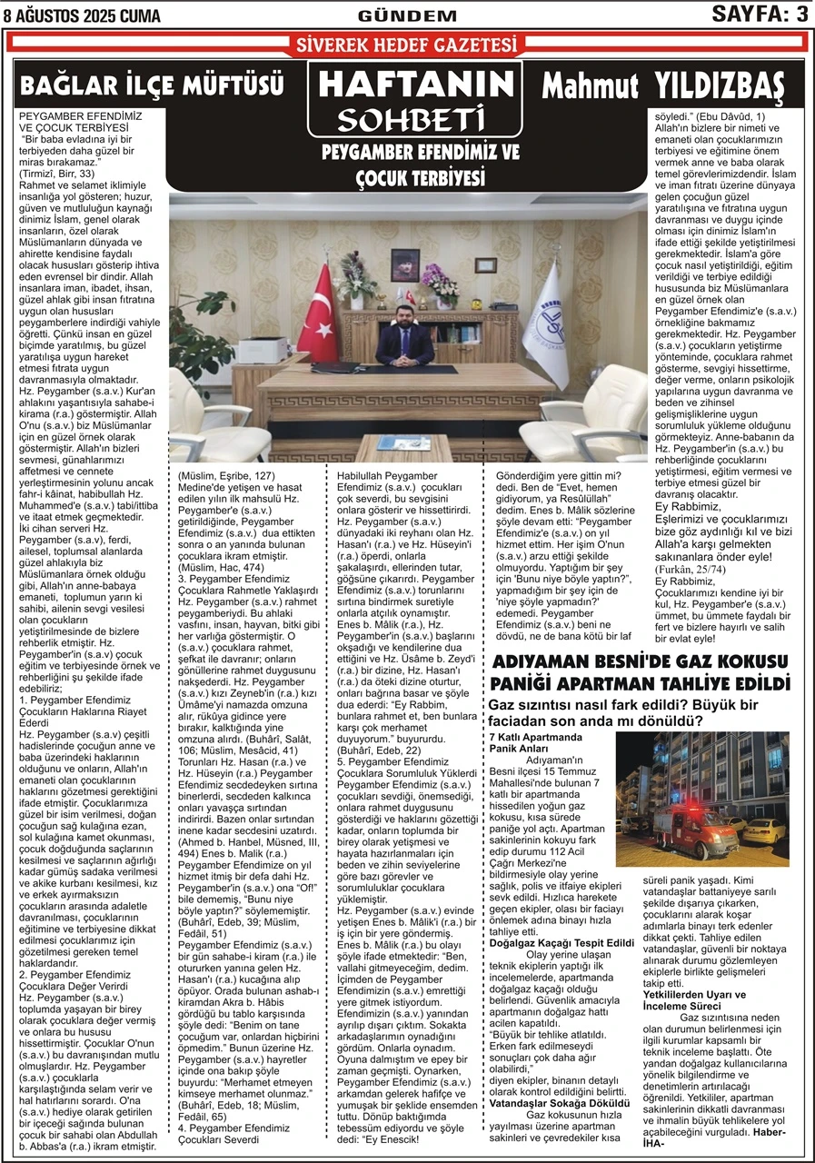 8.08.2025 Tarihli Gazetemiz