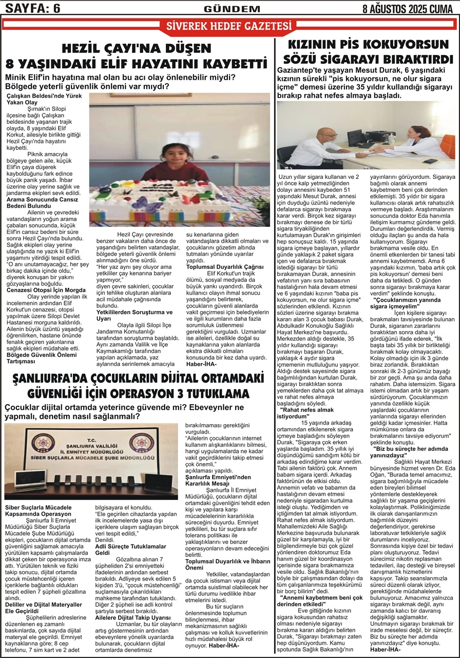 8.08.2025 Tarihli Gazetemiz