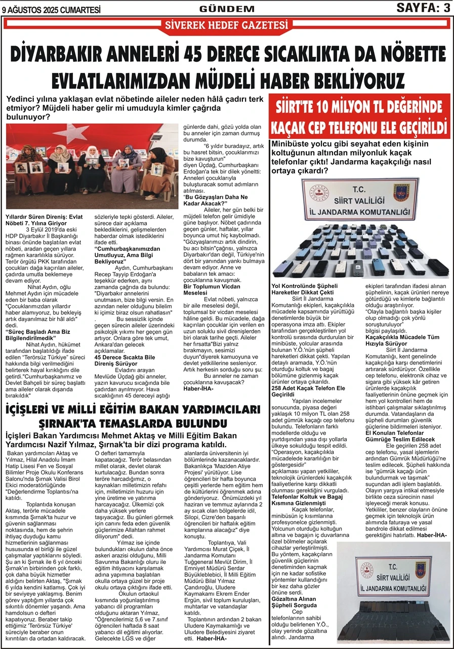 9.08.2025 Tarihli Gazetemiz 