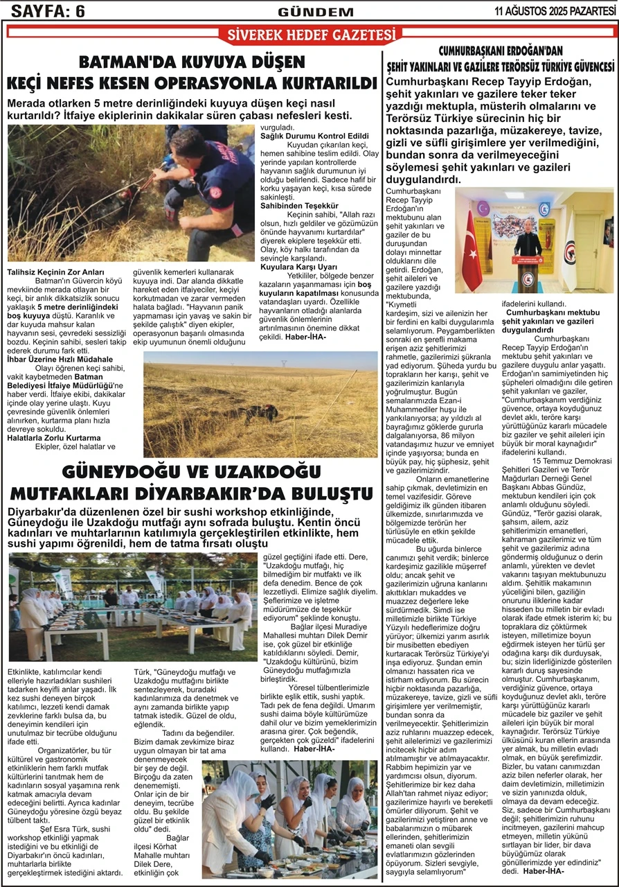 11.08.2025 Tarihli Gazetemiz