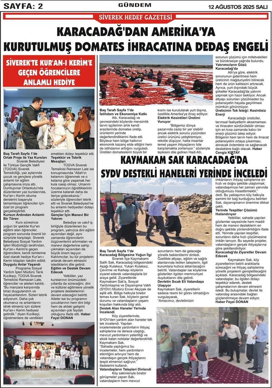 12.08.2025 Tarihli Gazetemiz