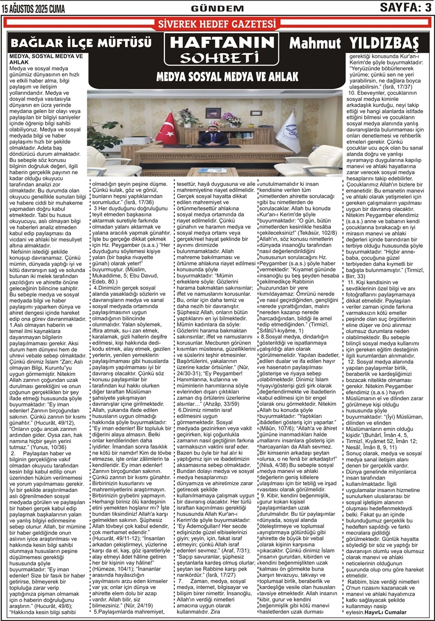 15.08.2025 Tarihli Gazetemiz