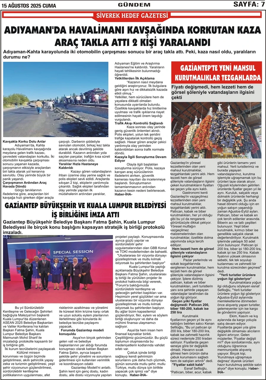 15.08.2025 Tarihli Gazetemiz