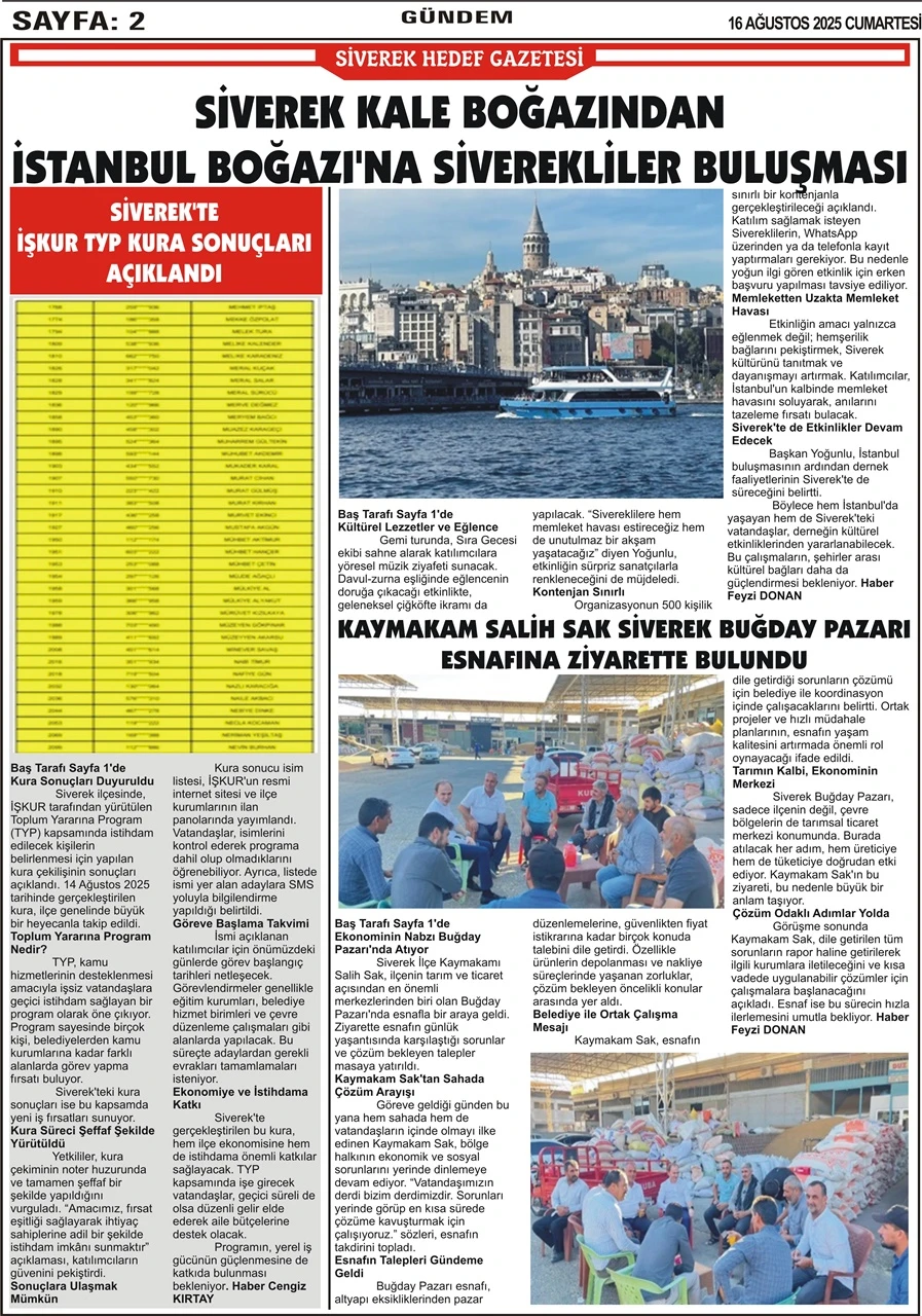 16.08.2025 Tarihli Gazetemiz