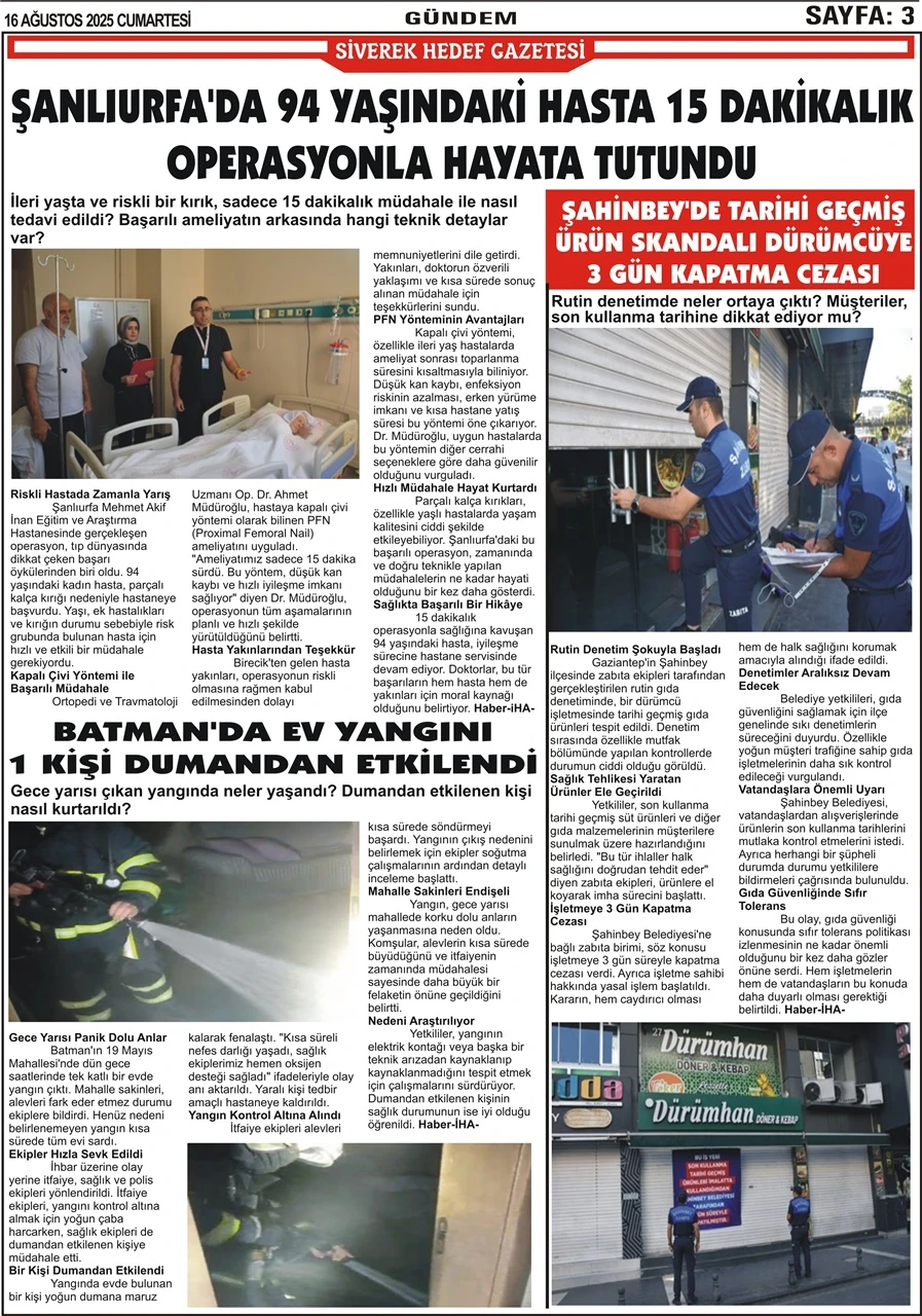 16.08.2025 Tarihli Gazetemiz