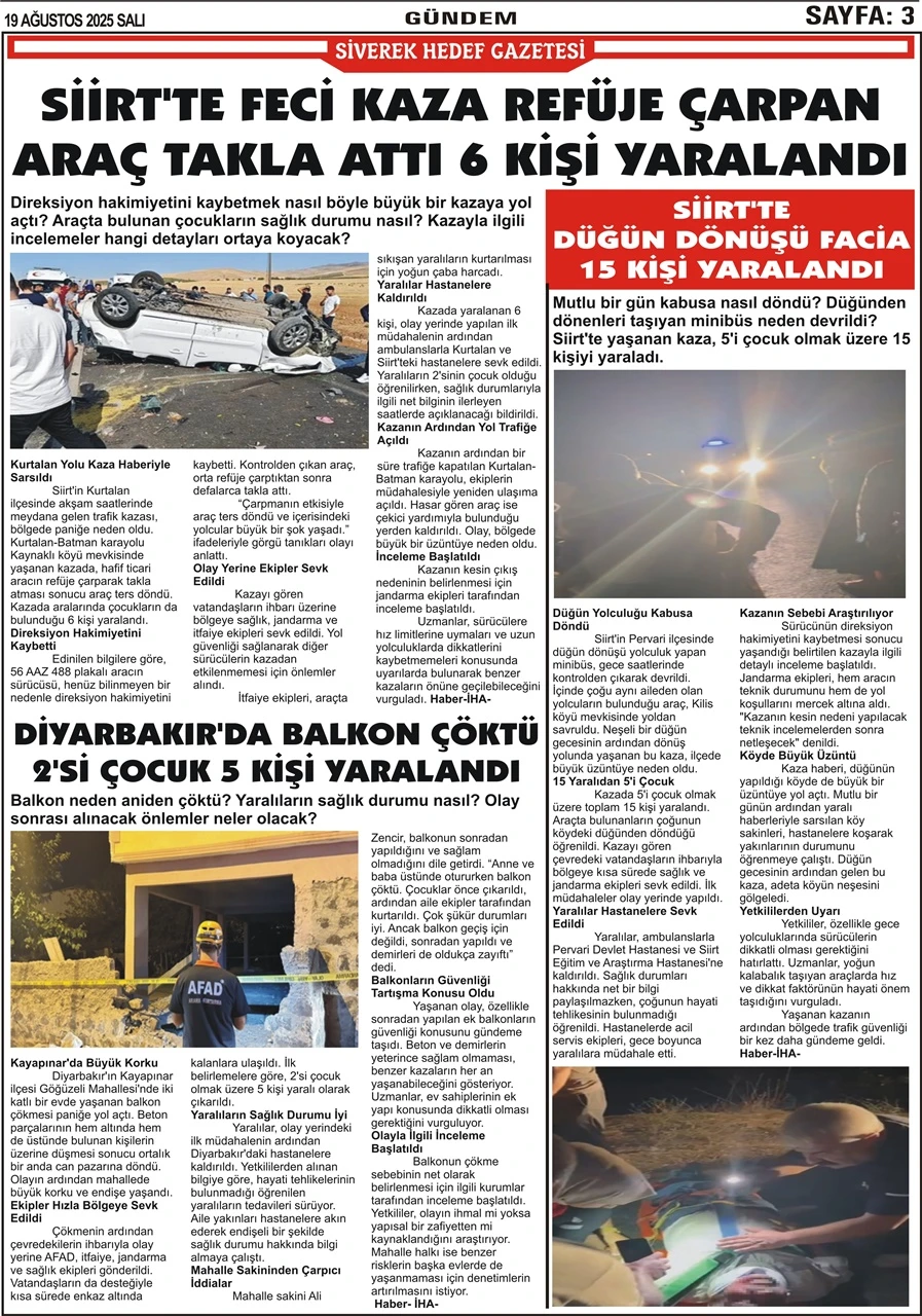 19.08.2025 TArihli Gazetemiz