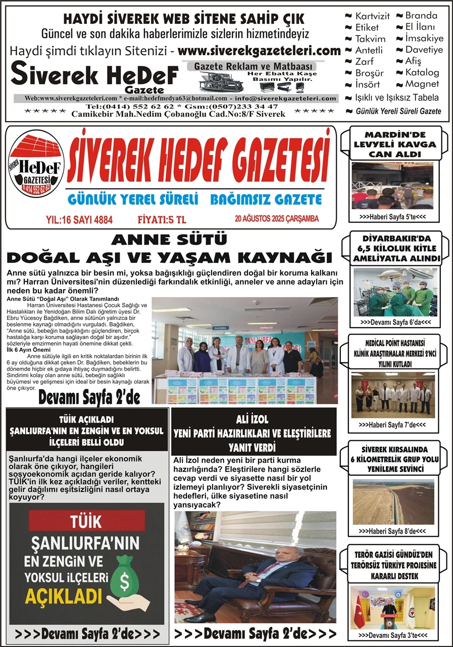 20.08.2025 Tarihli Gazetemiz