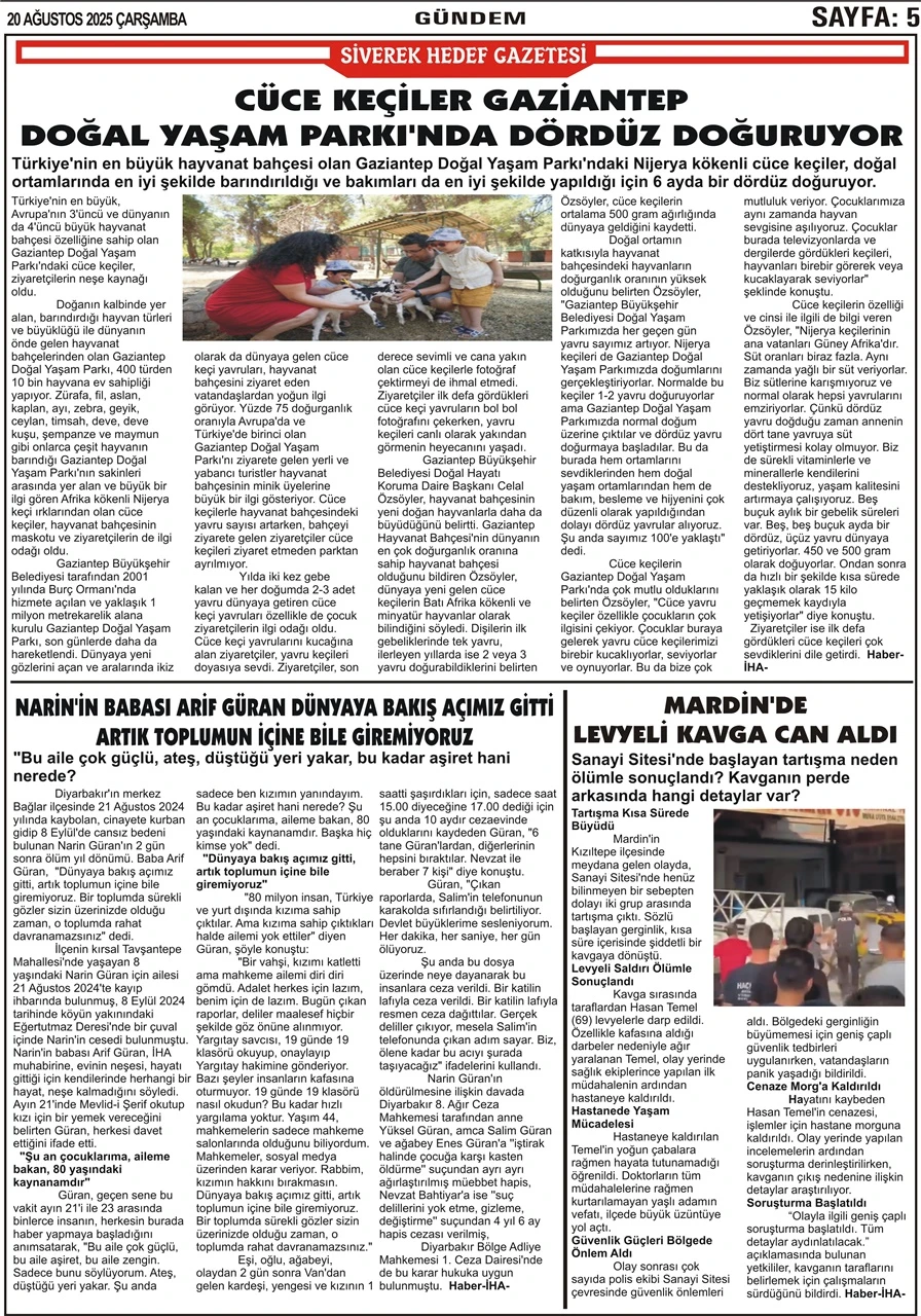 20.08.2025 Tarihli Gazetemiz
