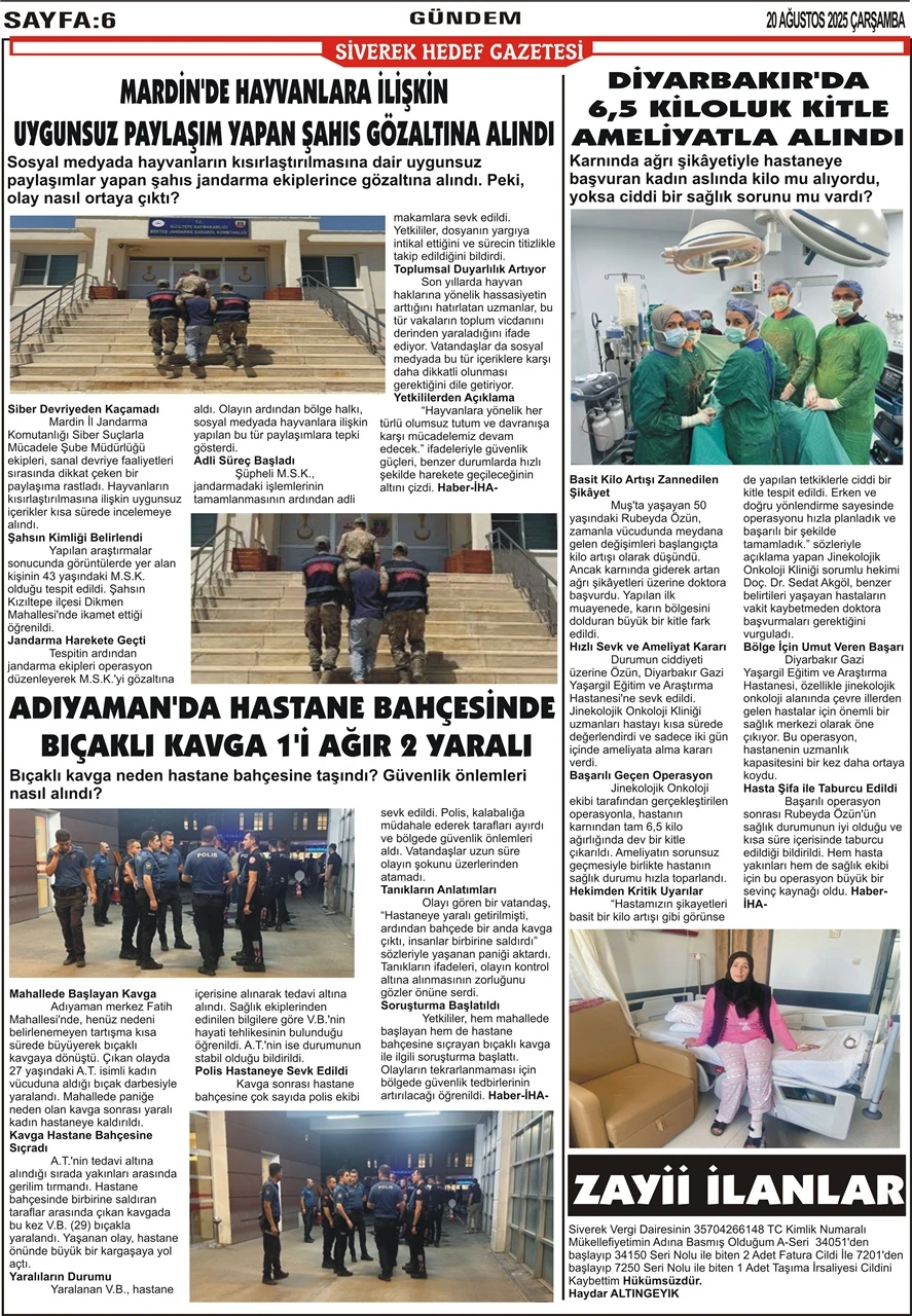 20.08.2025 Tarihli Gazetemiz